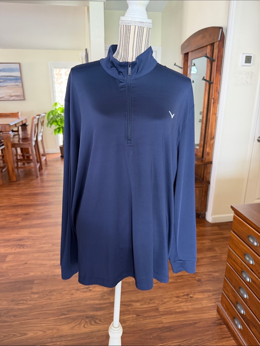 Callaway Navy Long-Sleeve Quarter-Zip Pullover